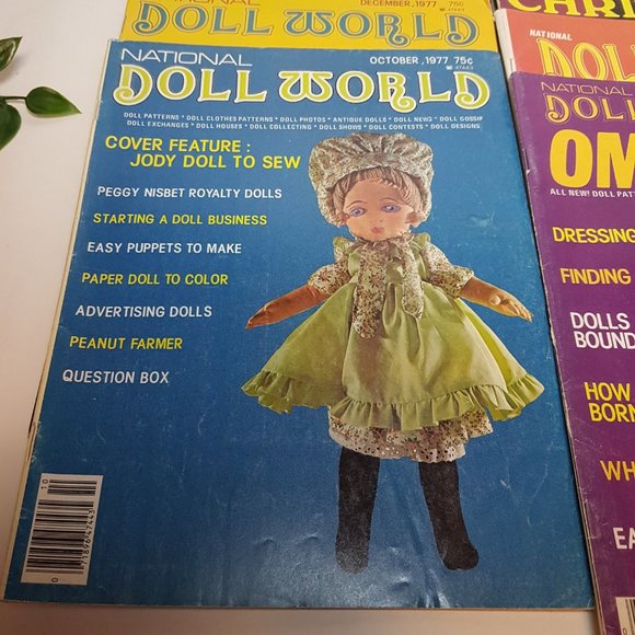 Set of 10 Vintage 1970s, 1980s NATIONAL DOLL WORLD Magazine Arts & Crafts - Picture 13 of 16